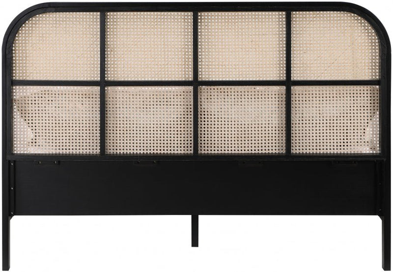 Siena Ash Wood Queen Bed (3 Boxes) Black - Gate FurnitureQueen Bed