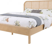 Siena Ash Wood Queen Bed (3 Boxes) Natural - Gate FurnitureQueen Bed