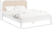 Siena Ash Wood Queen Bed (3 Boxes) White - Gate FurnitureQueen Bed