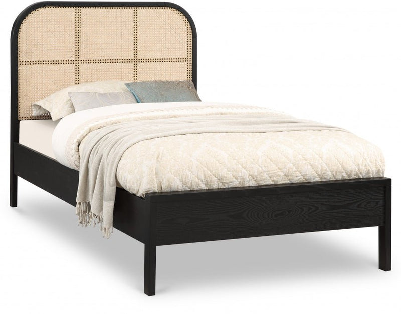 Siena Ash Wood Twin Bed (3 Boxes) Black - Gate FurnitureTwin Bed