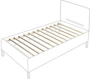 Siena Ash Wood Twin Bed (3 Boxes) White - Gate FurnitureTwin Bed