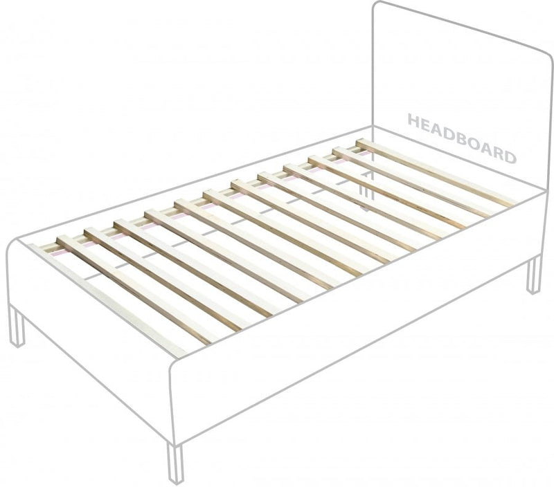 Siena Ash Wood Twin Bed (3 Boxes) White - Gate FurnitureTwin Bed