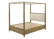 Sienna Rustic Natural Queen Canopy Platform Bed - Gate FurnitureQueen Bed