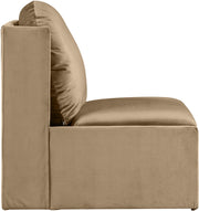 Sigma Velvet Upholstered Accent Chair in Beige - 33031Beige