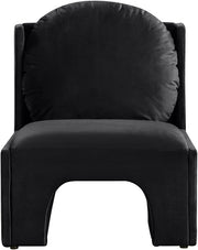 Sigma Velvet Upholstered Accent Chair in Black - 33031Black