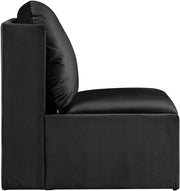 Sigma Velvet Upholstered Accent Chair in Black - 33031Black