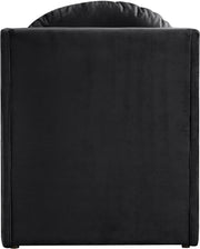 Sigma Velvet Upholstered Accent Chair in Black - 33031Black