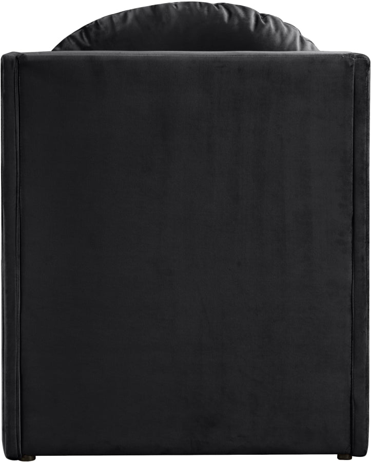 Sigma Velvet Upholstered Accent Chair in Black - 33031Black