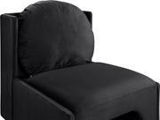 Sigma Velvet Upholstered Accent Chair in Black - 33031Black