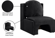 Sigma Velvet Upholstered Accent Chair in Black - 33031Black