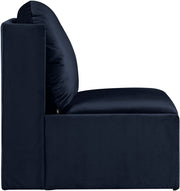 Sigma Velvet Upholstered Accent Chair in Blue - 33031Navy