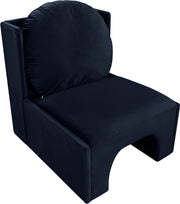 Sigma Velvet Upholstered Accent Chair in Blue - 33031Navy