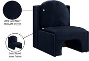 Sigma Velvet Upholstered Accent Chair in Blue - 33031Navy
