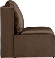 Sigma Velvet Upholstered Accent Chair in Brown - 33031Brown