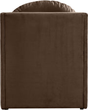 Sigma Velvet Upholstered Accent Chair in Brown - 33031Brown