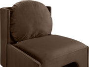 Sigma Velvet Upholstered Accent Chair in Brown - 33031Brown
