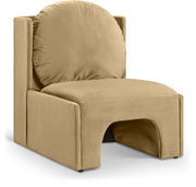 Sigma Velvet Upholstered Accent Chair in Camel - 33031Camel