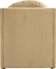 Sigma Velvet Upholstered Accent Chair in Camel - 33031Camel