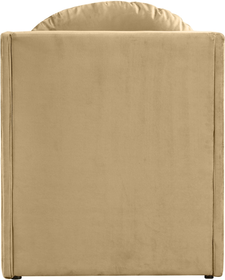 Sigma Velvet Upholstered Accent Chair in Camel - 33031Camel