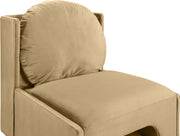 Sigma Velvet Upholstered Accent Chair in Camel - 33031Camel