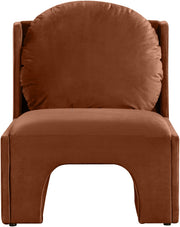 Sigma Velvet Upholstered Accent Chair in Cognac - 33031Cognac