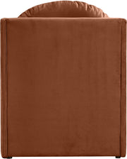 Sigma Velvet Upholstered Accent Chair in Cognac - 33031Cognac