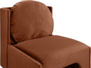 Sigma Velvet Upholstered Accent Chair in Cognac - 33031Cognac