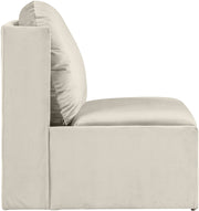 Sigma Velvet Upholstered Accent Chair in Cream - 33031Cream