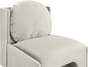 Sigma Velvet Upholstered Accent Chair in Cream - 33031Cream