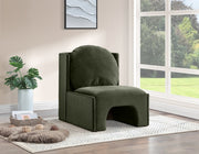 Sigma Velvet Upholstered Accent Chair in Green - 33031Green