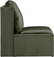 Sigma Velvet Upholstered Accent Chair in Green - 33031Green