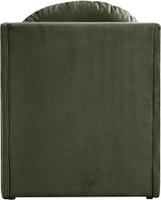Sigma Velvet Upholstered Accent Chair in Green - 33031Green