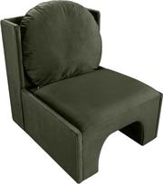 Sigma Velvet Upholstered Accent Chair in Green - 33031Green