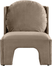 Sigma Velvet Upholstered Accent Chair in Taupe - 33031Taupe