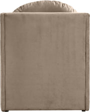 Sigma Velvet Upholstered Accent Chair in Taupe - 33031Taupe