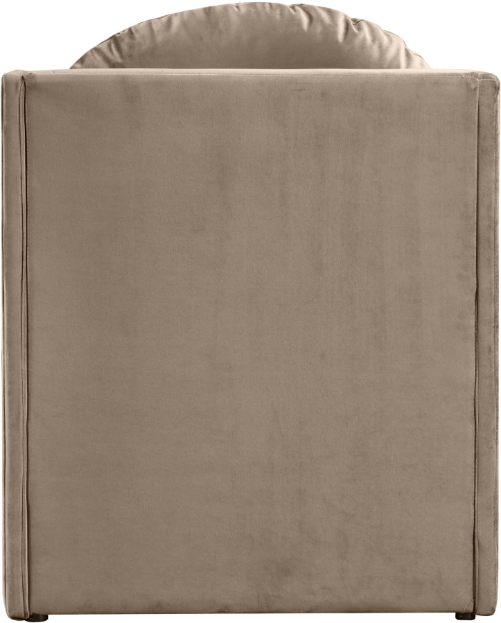 Sigma Velvet Upholstered Accent Chair in Taupe - 33031Taupe