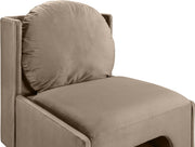 Sigma Velvet Upholstered Accent Chair in Taupe - 33031Taupe