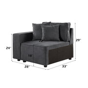Silvester Modular - Left Facing Chair W/2 Pillows - 56871