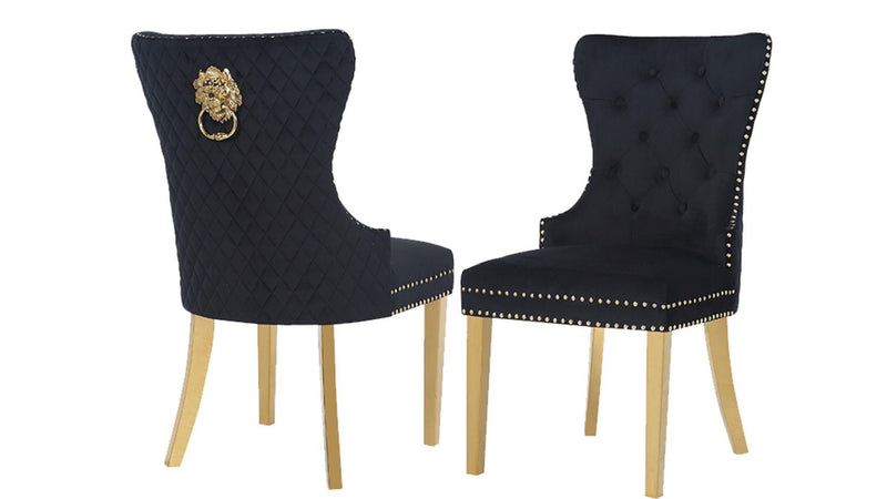 Simba Gold Legs Black - 2 Chairs per BOX - Simba Gold Legs Black - 2 Chairs per BOX