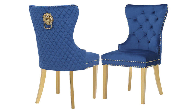 Simba Gold Legs Navy - 2 Chairs per BOX - Simba Gold Legs Navy - 2 Chairs per BOX