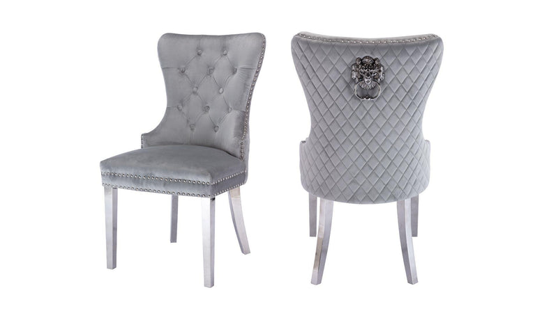 Simba Stainless Steel Legs Light Gray - 2 Chairs per BOX - Simba Stainless Steel Legs Light Gray - 2 Chairs per BOX
