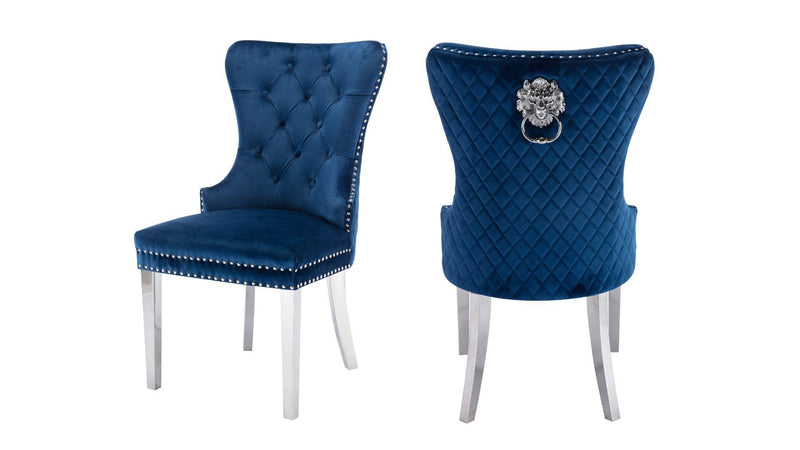 Simba Stainless Steel Legs Navy - 2 Chairs per BOX - Simba Stainless Steel Legs Navy - 2 Chairs per BOX