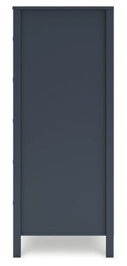 Simmenfort Full Panel Headboard with Dresser and Chest in Navy Blue - PKG020613