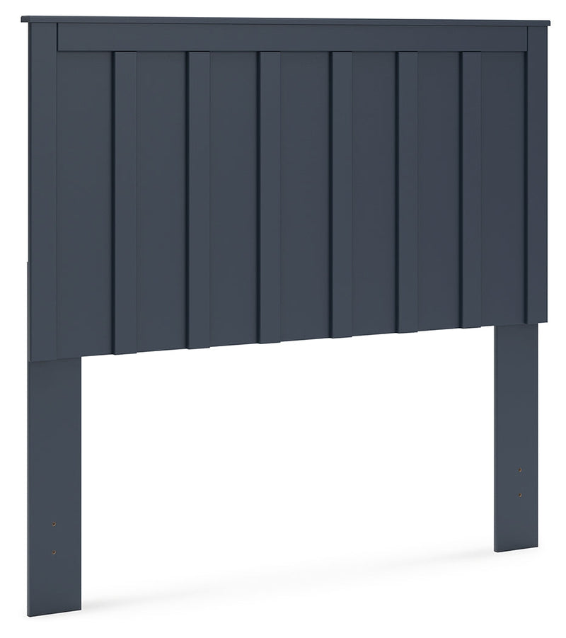 Simmenfort Full Panel Headboard with Dresser and Chest in Navy Blue - PKG020613