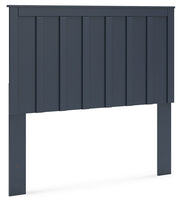 Simmenfort Full Panel Headboard with Dresser, Chest and 2 Nightstands in Navy Blue - PKG020611