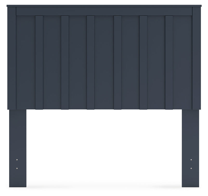 Simmenfort Full Panel Headboard with Dresser in Navy Blue - PKG020609