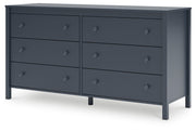 Simmenfort Full Panel Headboard with Dresser in Navy Blue - PKG020609