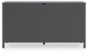 Simmenfort Full Panel Headboard with Dresser in Navy Blue - PKG020609