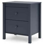 Simmenfort Full Platform Bed with 2 Nightstands in Navy Blue - PKG020629
