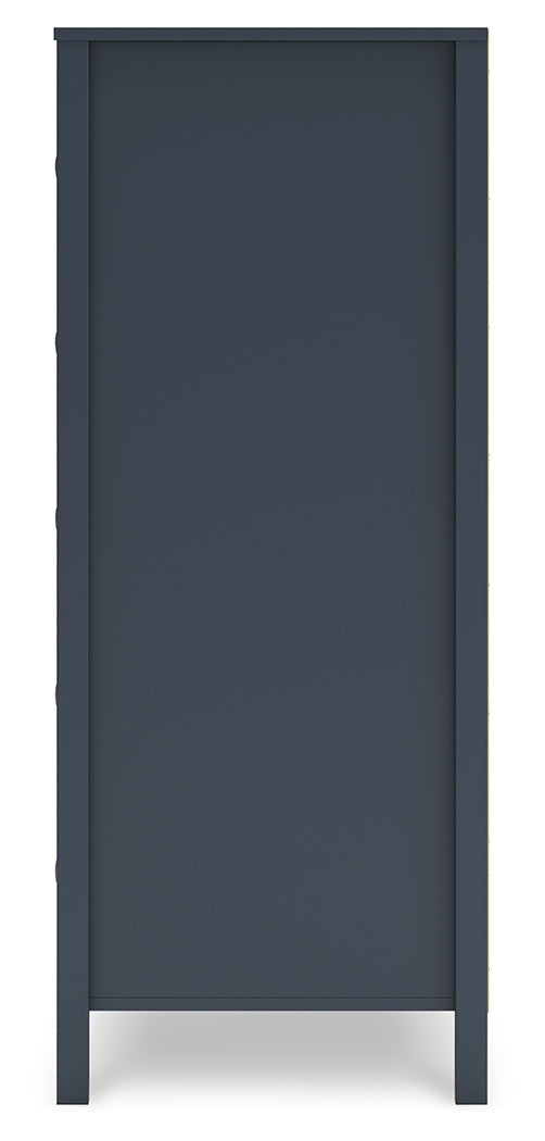 Simmenfort Full Platform Bed with Dresser and Chest in Navy Blue - PKG020627